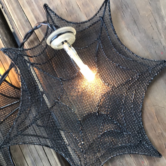 Pottery Barn Spooky and Illuminating Light Up Metal Spider Web String Lights🕸🕷 - Picture 9 of 16